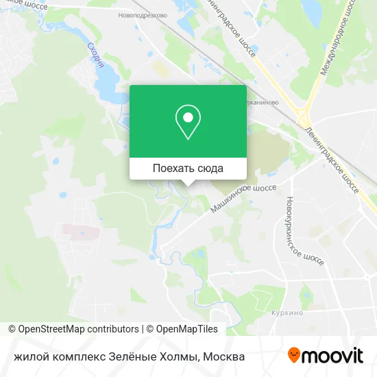 Карта жилой комплекс Зелёные Холмы