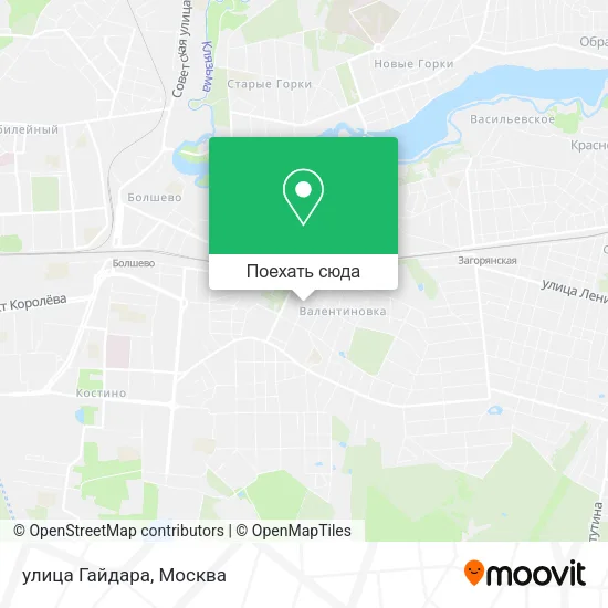 Карта улица Гайдара