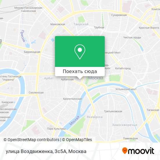 Карта улица Воздвиженка, 3с5А