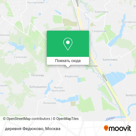 Карта деревня Федюково
