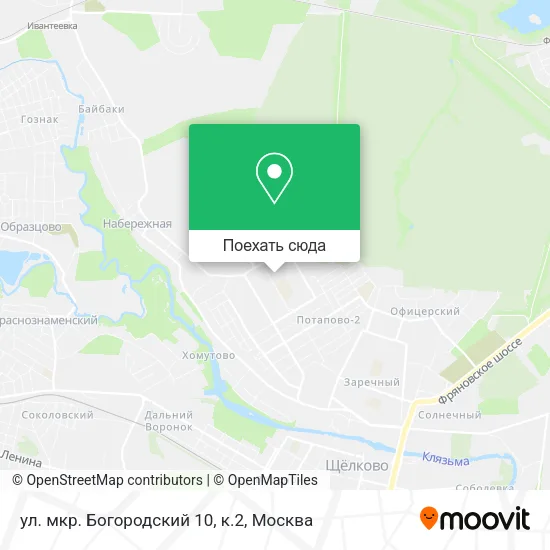 Карта ул. мкр. Богородский 10, к.2