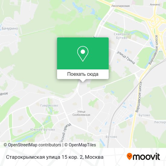 Карта Старокрымская улица 15 кор. 2