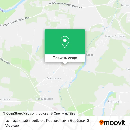 Карта коттеджный посёлок Резиденции Берёзки, 3