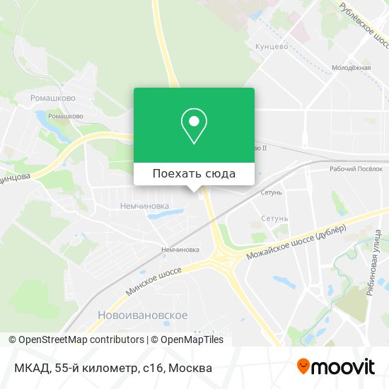 Карта МКАД, 55-й километр, с16