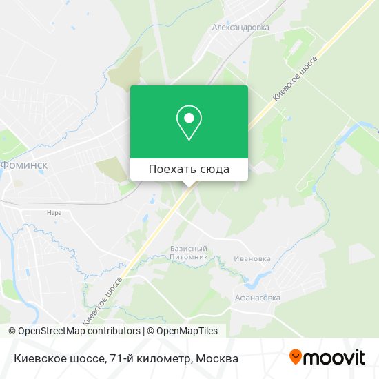 Карта Киевское шоссе, 71-й километр