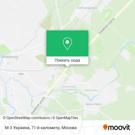 Карта М-3 Украина, 71-й километр