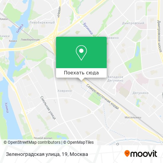 Карта Зеленоградская улица, 19