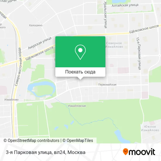 Карта 3-я Парковая улица, вл24
