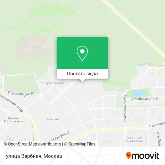 Карта улица Вербная