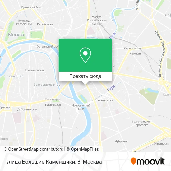 Карта улица Большие Каменщики, 8