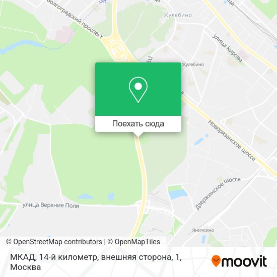 Карта МКАД, 14-й километр, внешняя сторона, 1
