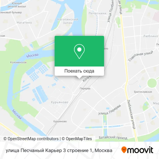 Карта улица Песчаный Карьер 3 строение 1