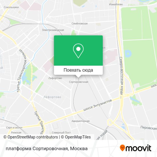 Карта платформа Сортировочная