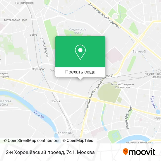 Карта 2-й Хорошёвский проезд, 7с1