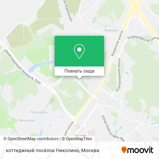 Карта коттеджный посёлок Николино