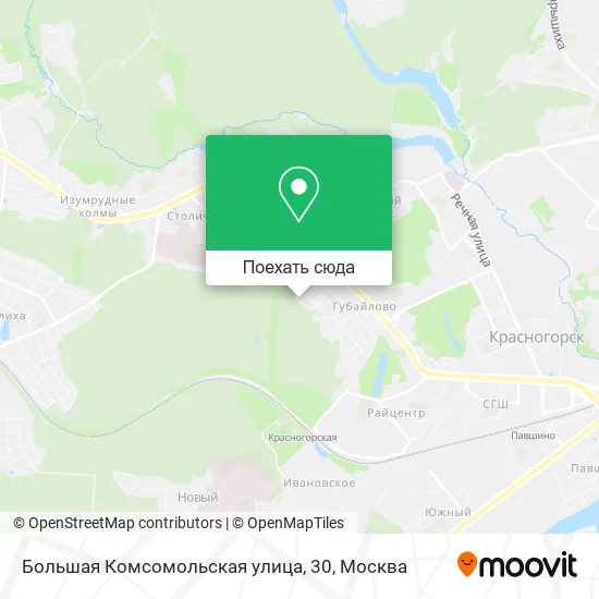 Карта Большая Комсомольская улица, 30