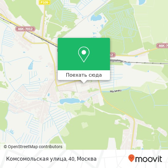 Карта Комсомольская улица, 40