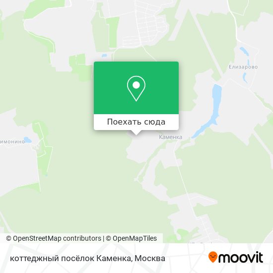 Карта коттеджный посёлок Каменка
