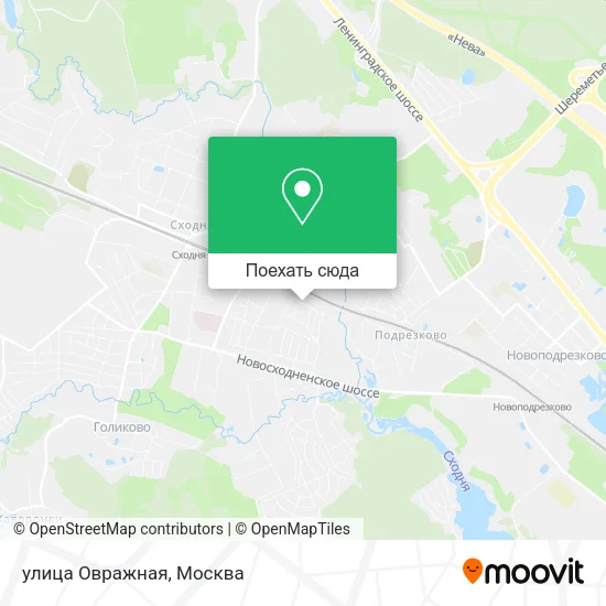 Карта улица Овражная