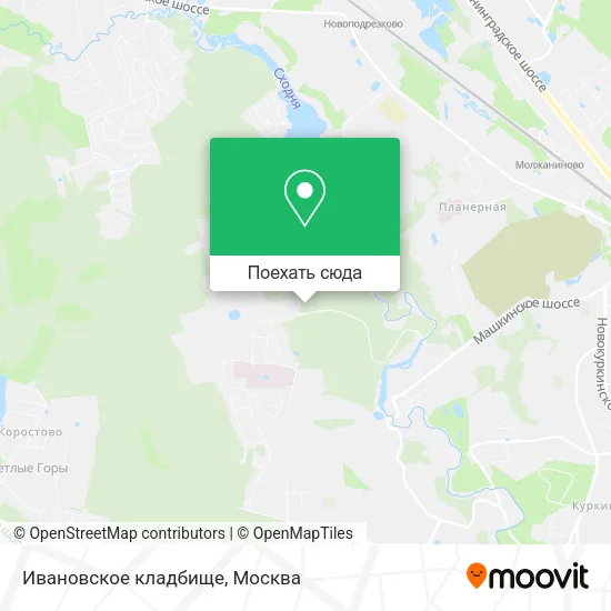 Карта Ивановское кладбище