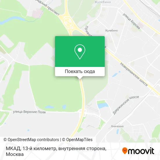 Карта МКАД, 13-й километр, внутренняя сторона