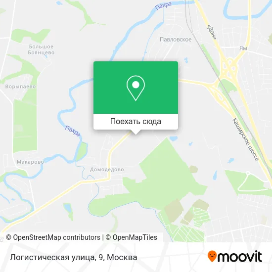 Карта Логистическая улица, 9