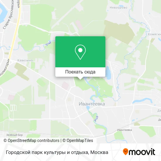 Карта Городской парк культуры и отдыха
