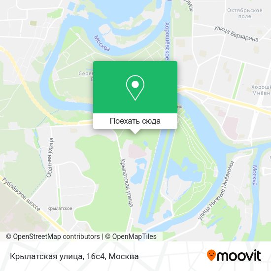 Карта Крылатская улица, 16с4