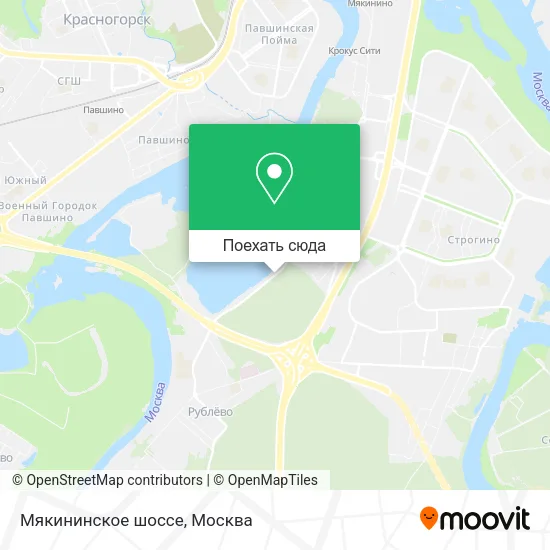 Карта Мякининское шоссе