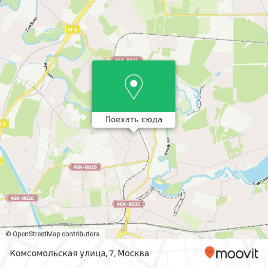 Карта Комсомольская улица, 7