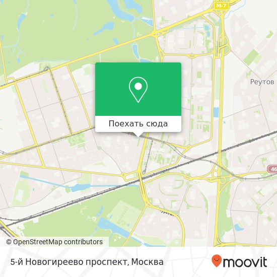 Карта 5-й Новогиреево проспект