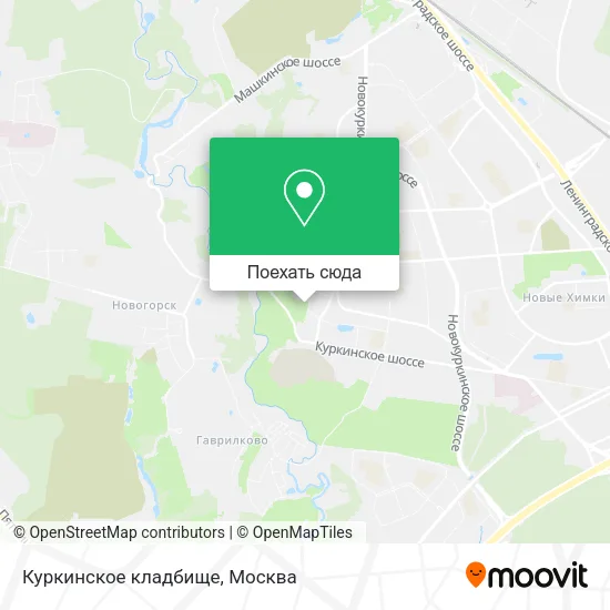 Карта Куркинское кладбище