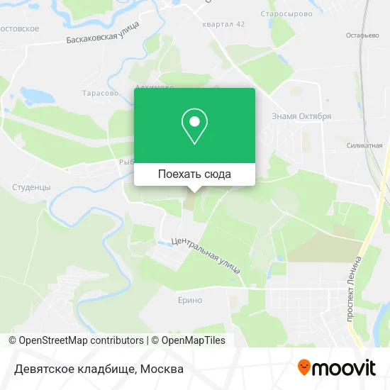 Карта Девятское кладбище