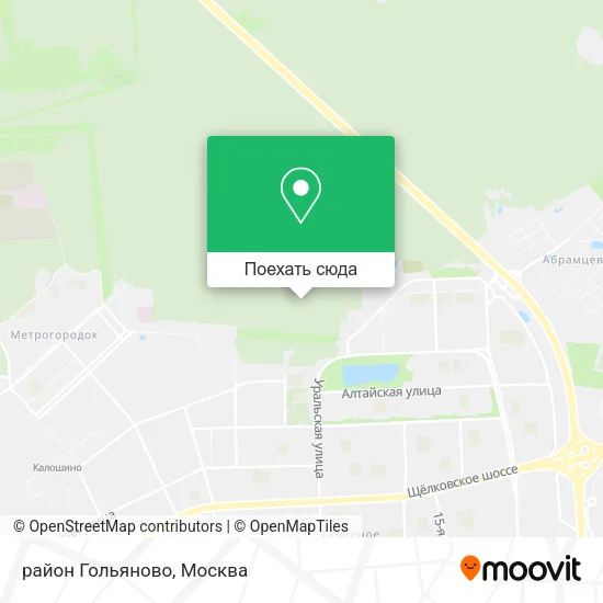 Карта район Гольяново