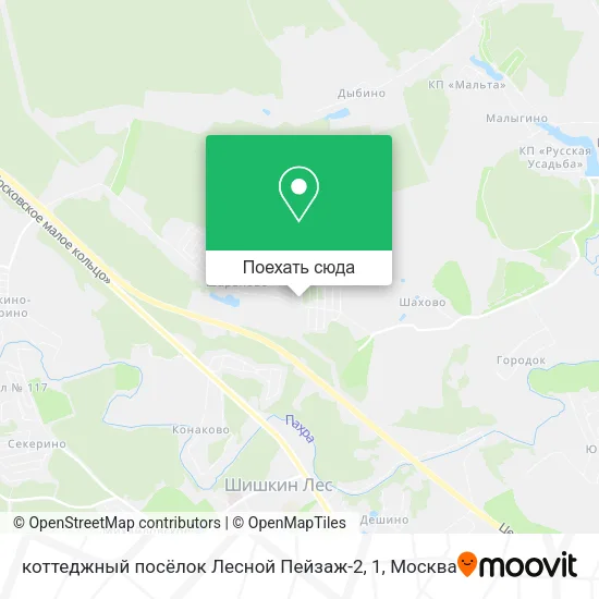 Карта коттеджный посёлок Лесной Пейзаж-2, 1