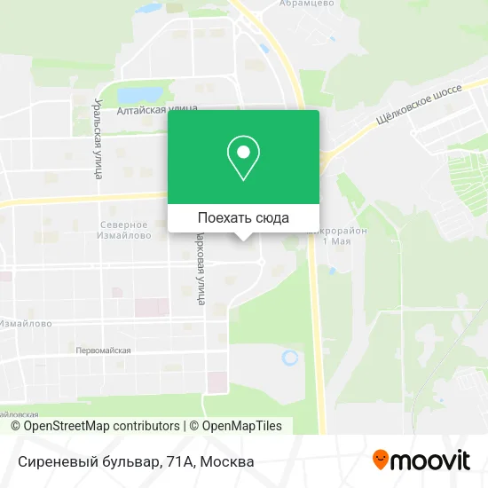 Карта Сиреневый бульвар, 71А