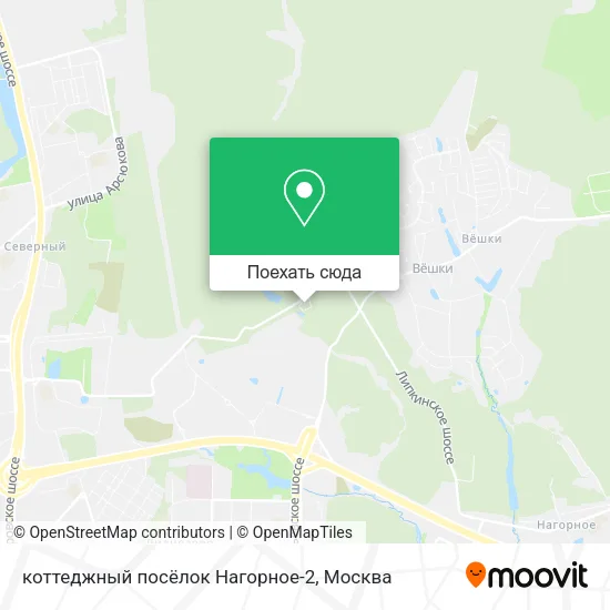 Карта коттеджный посёлок Нагорное-2