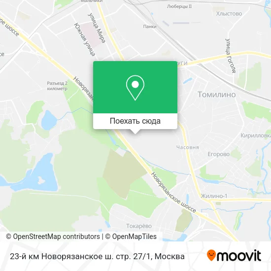 Карта 23-й км Новорязанское ш. стр. 27 / 1