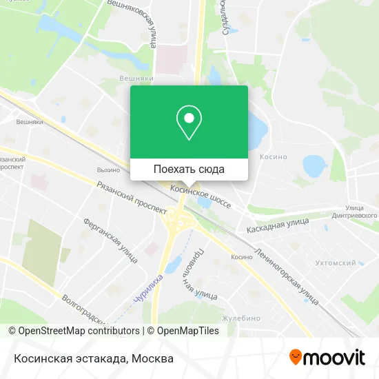 Карта Косинская эстакада