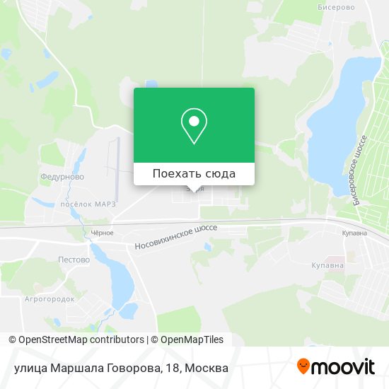 Карта улица Маршала Говорова, 18