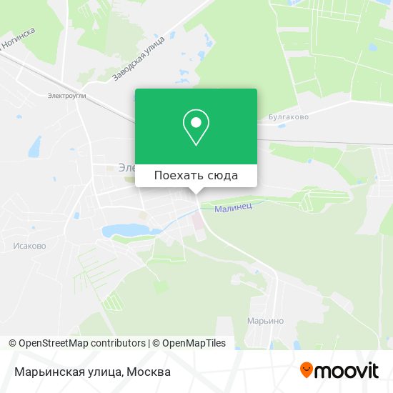 Карта Марьинская улица