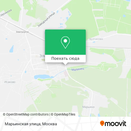 Карта Марьинская улица