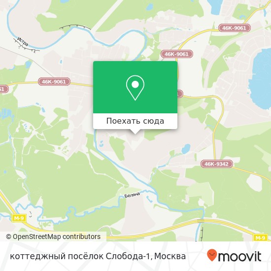 Карта коттеджный посёлок Слобода-1