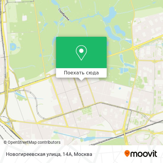 Карта Новогиреевская улица, 14А