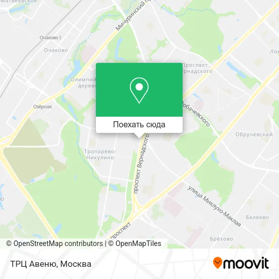Карта ТРЦ Авеню