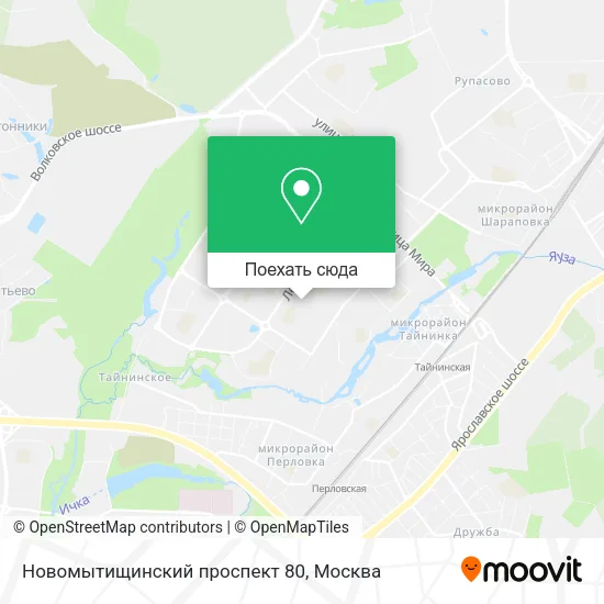 Карта Новомытищинский проспект 80