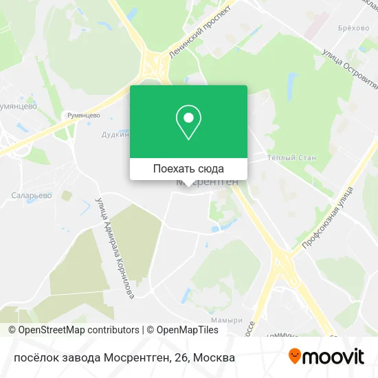 Карта посёлок завода Мосрентген, 26