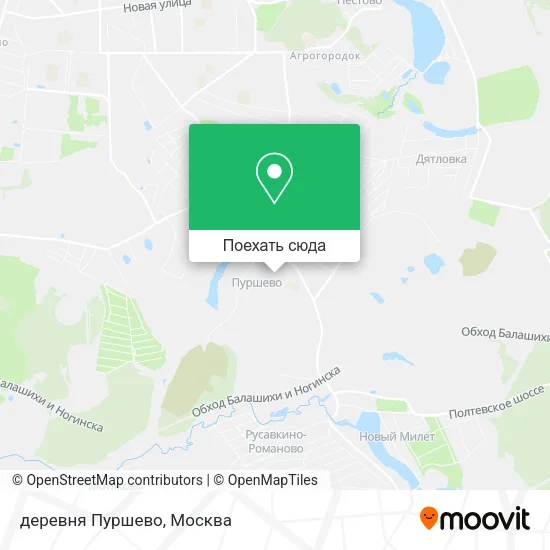 Карта деревня Пуршево