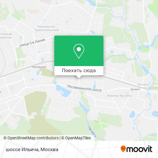 Карта шоссе Ильича