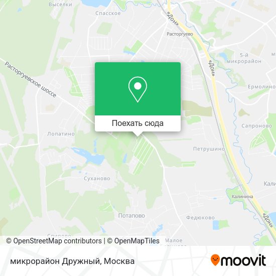 Карта микрорайон Дружный